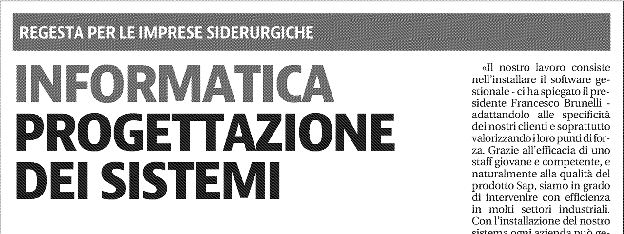 Informatica progettazione dei sistemi