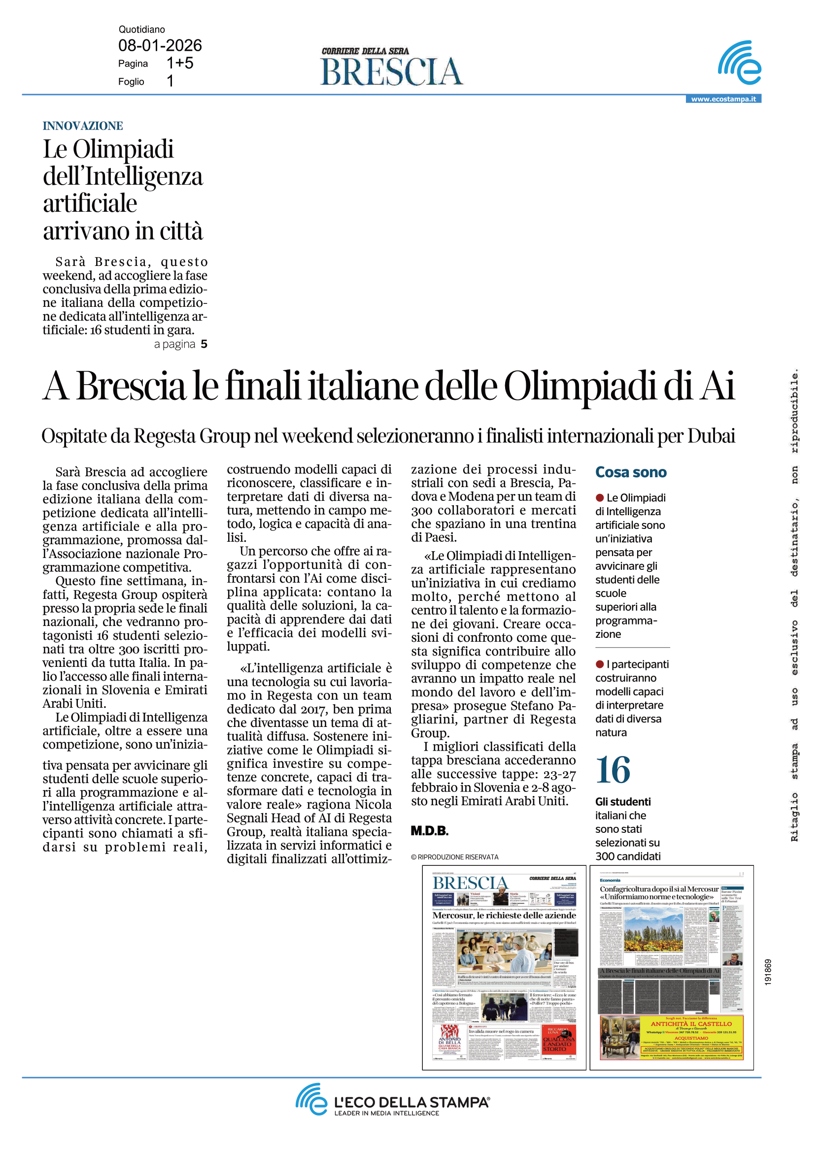 Corriere della Sera - Olimpiadi AI-1